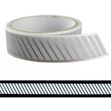 Silver Reflective Iron on Tape Heat Transfer Vinyl Stripe for Clothing (25mm x 10m)