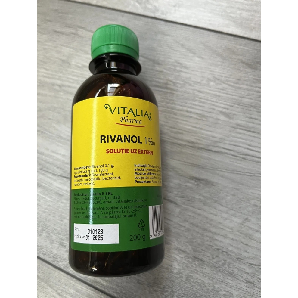 Rivanol 200 ml Antiseptic Agent, Cutaneous Solution