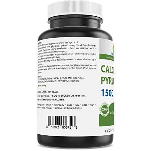 Calcium Pyruvate 1500mg per Serving - 240 Vegetarian Capsules 2