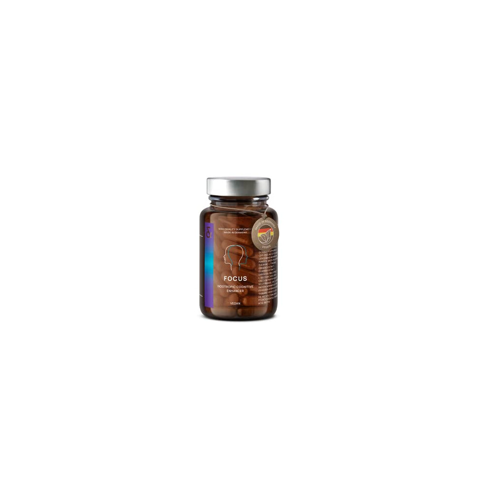 Clav N4 Focus - Nootropics Brain Supplement - With Lions Mane, Ginseng And Ginkgo Biloba, Bacopa Monnieri, Cdp Choline, Vitamin B Complex - Cognitive