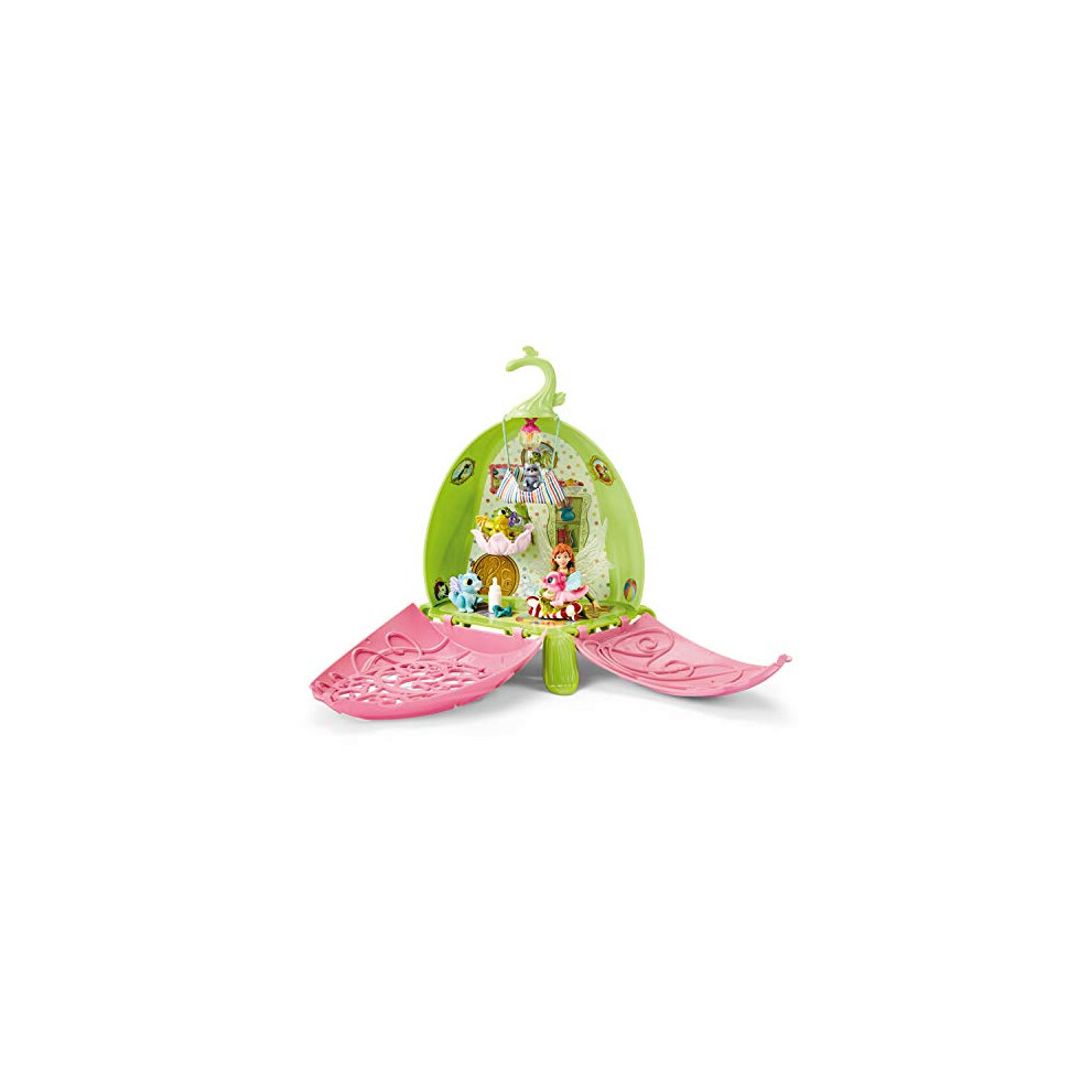 Bayala 42520 Fairy Marween's Animal Playschool with Fairy and Baby Dragon Playset - First Magic Fairy Playset with Magical Baby Pet Animals - Fairy