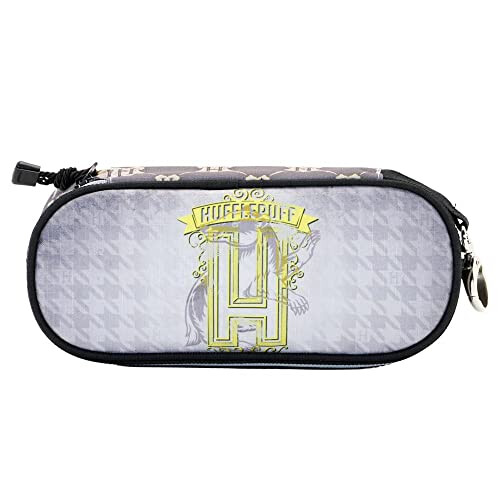 Harry Potter Emblem Hufflepuff-Pencil Case, Grey, 21 x 10 cm 1