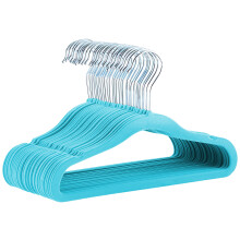 Children's Hangers, Velvet - Solid Blue, Set of 30