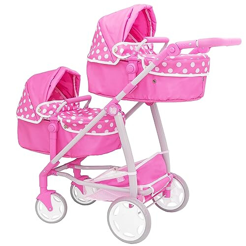 Baby Childrens Dolls Double Buggy Deluxe Double Pram Kmart