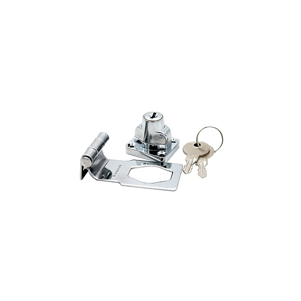 Zinc Alloy 90 Degrees Keyed Hasp Lock Twist Knob Keyed Lock Hasp For Doors Cabinet 637673534749