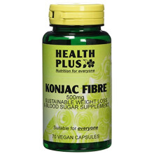 Konjac Fibre 500mg (Glucomannan) Slimming and Weight Control Supplement - 70 Gelatin Free Capsules