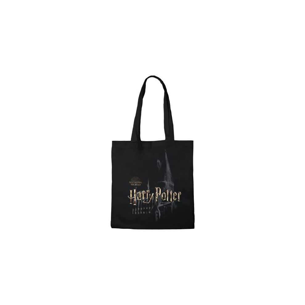 TOTE BAG HOGWARTS, reference: BWHAPOMBB011, black, 38 x 42 cm