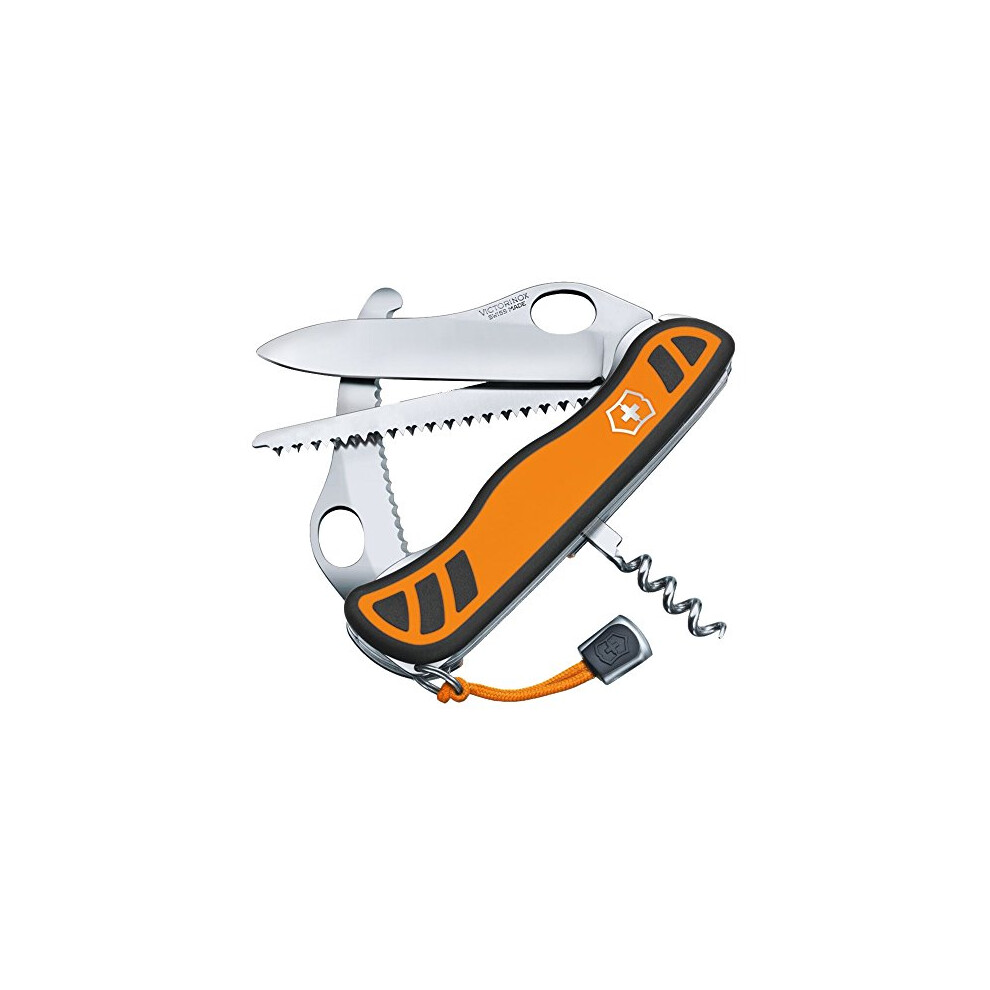 Hunter XT Grip Swiss Army Pocket Knife, Large, Multi Tool, 6 Functions, Locking Gutting Blade, Orange/Black