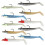 10Pcs Soft Fishing Lures Jig Head with T Tail Soft Fish Baits 11CM 18.5g 2