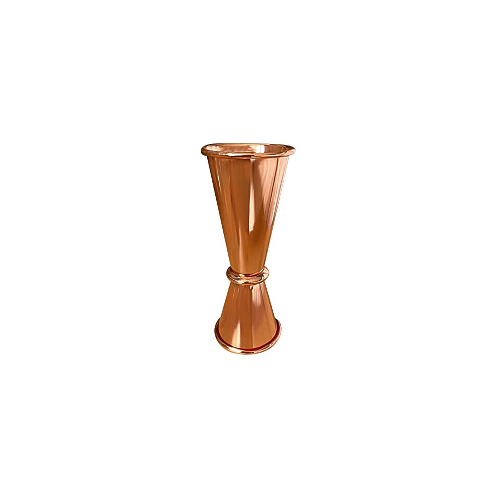 Cocktail Copper Jigger Spirit Dual Measure, Polished Copper Finish, Stainless Steel (Double), 25 ml / 50 ml