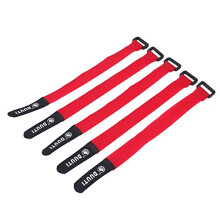 Bicycle Tie Strap, 5Pcs/Set Bike Cable Ties Bike Pump Belt Riding Adjustable Nylon Handlebar Tie Straps(Red)
