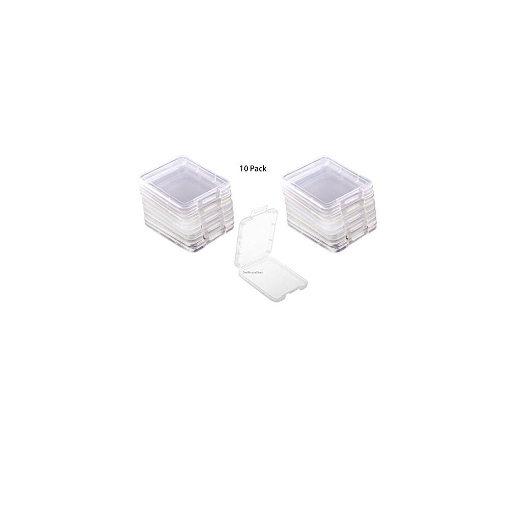 Compact Flash Transparent Holder Case Memory Card Cf Sdhc Box Storage Set (10 Pack) 764832254863