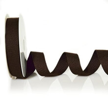 Heavy Duty Cotton Webbing, Brown, 25mm x 5m
