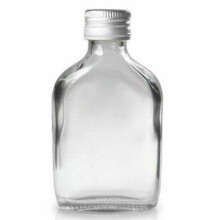70 x Small Glass Bottles Flask (50ml) with Gold Caps - Perfect for Weddings - Mini Hip Flask Style