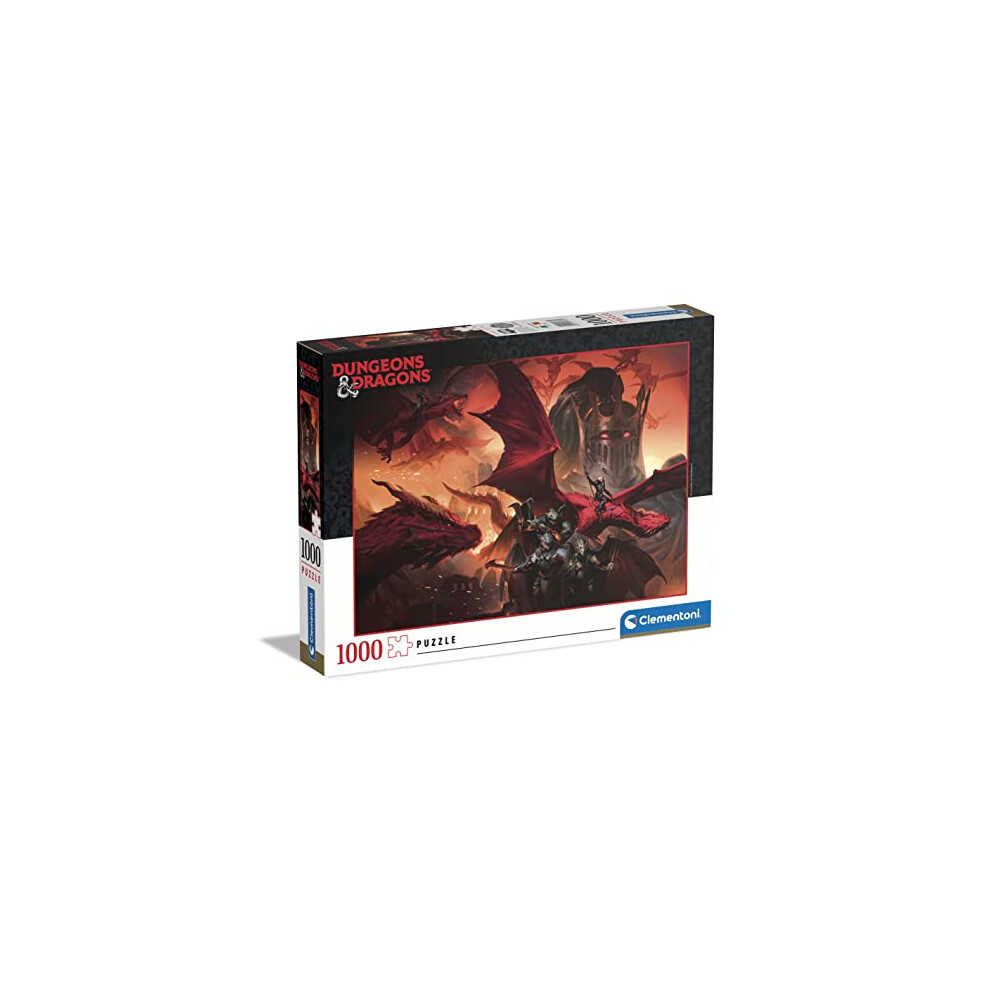 39733 Dungeons & Dragons 1000 Pieces, Jigsaw Puzzle For Adults-Made In Italy