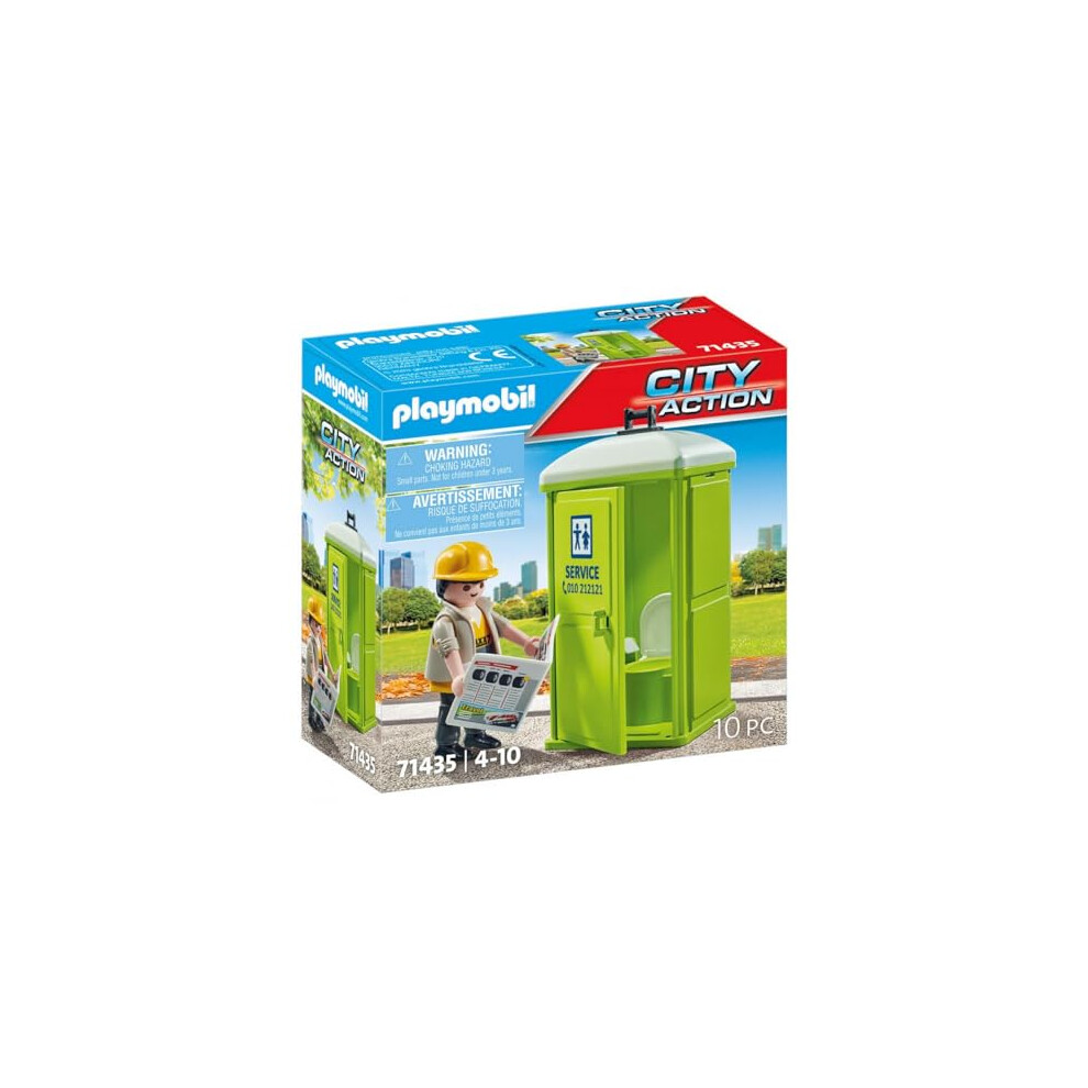 71435 City Life Portable Toilet, City Cleaner Educational Toy, Imaginative Role-Play, PlaySets Suitable for Children Ages 4+