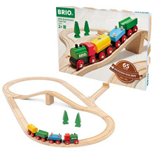 Classic Wooden Railway Train Set for Kids Age 3 Years Up - 65th Anniversary Edition