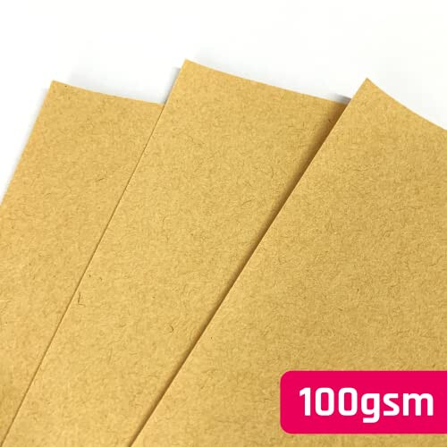 100 Sheets, Brown Kraft Paper A4 Sheets, 100gsm 2