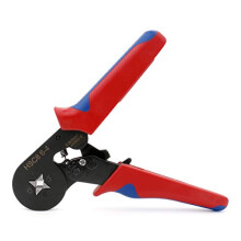 Crimper Plier, HSC8 6-4A, Mini Self-Adjustable Crimping Tools, Use for 0.25-6.0 mm² (23-10 AWG) Square Ferrule Wire Cable End-Sleeves, Red