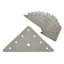 15 x Corner Bracket (80 x 80 x 1.5) Flat Triangular Wood Metal Galvanised Fixing Plate Brace Connector