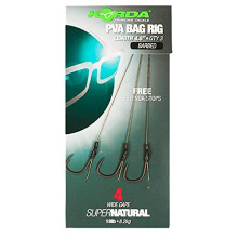 PVA Bag Rigs 4.5" Pack Of 3 18lb Barbed or Barbless: Size 8 Micro-Barbed
