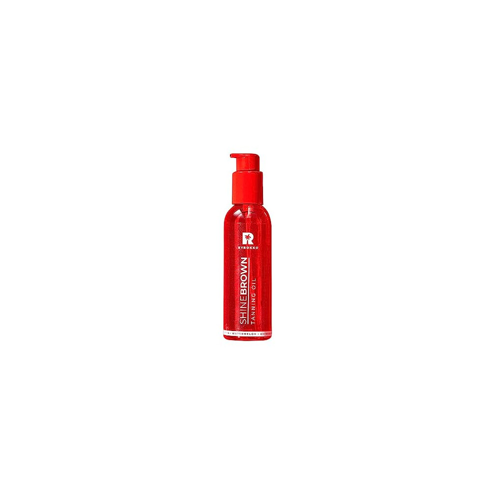 Byrokko Brown Shine Watermelon Tanning Accelerator Oil (145Ml) Premium Oil For Turbo Tan, Sun And Solarium, Fastest, Most Efficient Tanning Oil