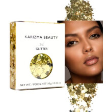 KARIZMA 24K Guld Glitter. 10g Chunky Ansiktsglitter, Hårglitter, Ögonglitter och Kroppsglitter