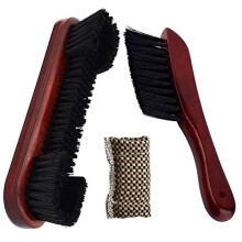 Billiards Pool Table and Rail Brush Set with Cloth Cue Cleaning Wipe Dry Cloth