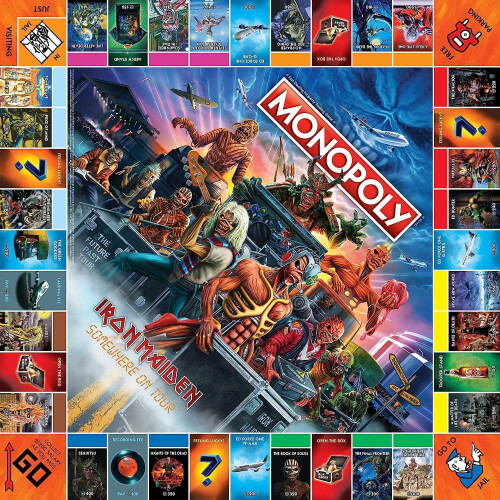 USAopoly Monopoly Iron Maiden | Παίξε ως Φανάρι του Bruce, Σαμπλέ Amp, Κιτ Τύμπανου του Nicko και Άλλα 2