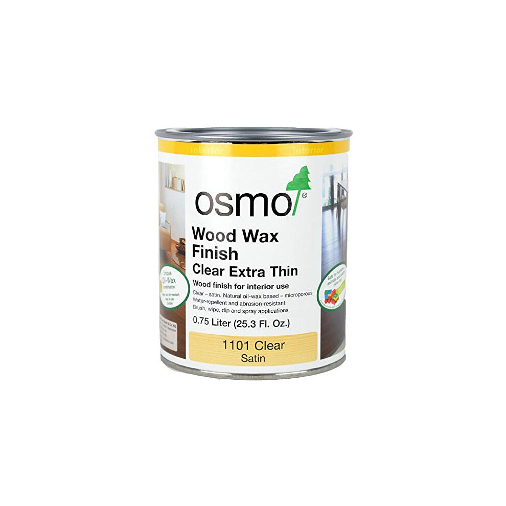 1101C 0.75 Litre Extra Thin Finish Wood Wax - Clear Satin