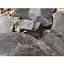 BLACK clay chunks natural for eating (food), 4 oz (110 g)