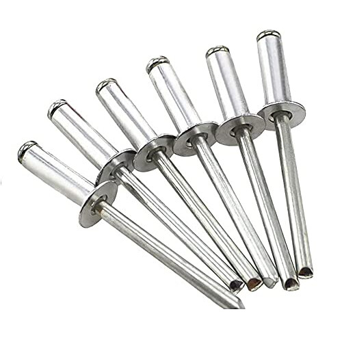 BH02797 (50 Pcs) Wide Flange Alloy Pop Rivet, 4.8 x 13mm (3/16 inch x 1 ...