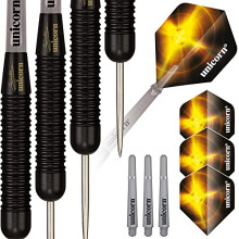 Steel Tip Darts Set | Gary 'The Flying Scotsman' Anderson | Brass Barrels with Matt Black Coating | 23 g