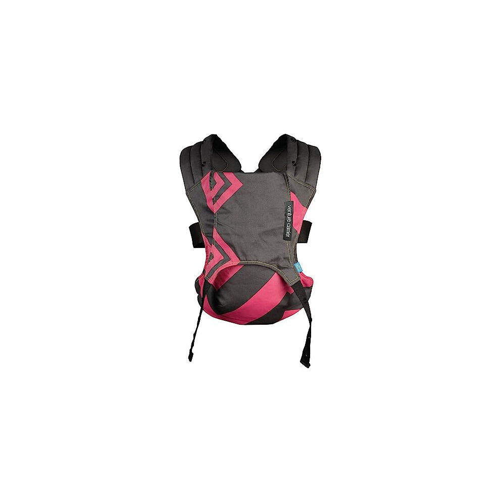 We Made Me Venture, 2-in-1 Front and Back Worn Baby Carrier, from 3.6-15.9 kg, Bubblegum Charcoal Zigzag