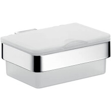 Loft 53900101 Wet Wipe Box (Plastic White/Chrome, Width 155.5 mm, Wet Paper Dispenser for Toilets) Normal