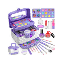 (Purple) Kids Washable Makeup Beauty Kit