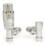 | Cascade Angled Modern TRV Thermostatic Radiator Valve (Pair) (Chrome) 2