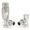 | Cascade Angled Modern TRV Thermostatic Radiator Valve (Pair) (Chrome) 1