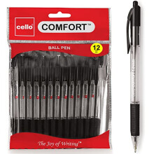 Ballpoint Black Pens, Pack of 24 (1.0mm) Medium Point Retractable, Coloured pens Ball Point Black Ink biro Pens; Ideal for Office supplies, School