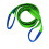 Braun 20032HB Lifting Strap with Reinforced Loops 2000 kg Load Capacity 3 m Green 1