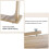360 Degree Rotatable Tabletop Makeup Mirror Wooden Desktop Mirror with Stand High Clear Rectangular Mirror Free Standing 5