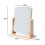 360 Degree Rotatable Tabletop Makeup Mirror Wooden Desktop Mirror with Stand High Clear Rectangular Mirror Free Standing 2
