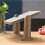360 Degree Rotatable Tabletop Makeup Mirror Wooden Desktop Mirror with Stand High Clear Rectangular Mirror Free Standing 8