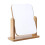 360 Degree Rotatable Tabletop Makeup Mirror Wooden Desktop Mirror with Stand High Clear Rectangular Mirror Free Standing 1