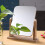 360 Degree Rotatable Tabletop Makeup Mirror Wooden Desktop Mirror with Stand High Clear Rectangular Mirror Free Standing 7