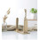 360 Degree Rotatable Tabletop Makeup Mirror Wooden Desktop Mirror with Stand High Clear Rectangular Mirror Free Standing 9
