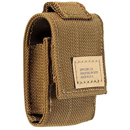Zippo Coyote Tactical Pouch and Black Crackle Windproof Lighter Gift Set 2