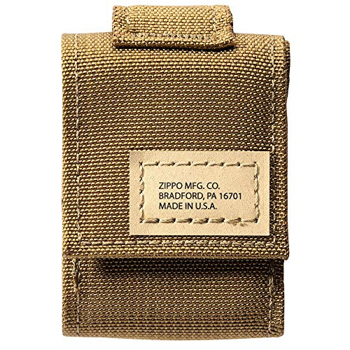 Zippo Coyote Tactical Pouch and Black Crackle Windproof Lighter Gift Set 1