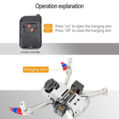 Release and Drop Device System for DJI Mini 2/Mini SE/Mavic Mini Drone,Air Dropper Kit,Fishing Hook, Bait Release, Payload Delivery, Thrower Air Drop 2