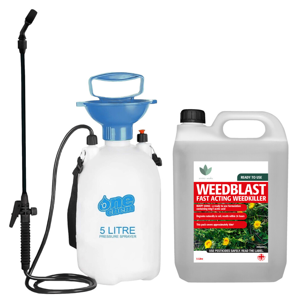 Weedblast Fast Acting Weedkiller 5L with 5L Garden Sprayer